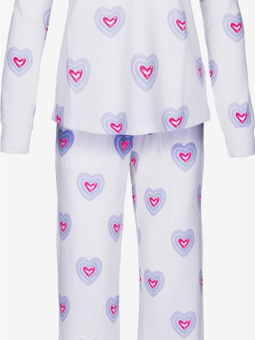 PJ Salvage Set 'Peace & Love Within' Pajamas in White - 2 Pieces - Size Large